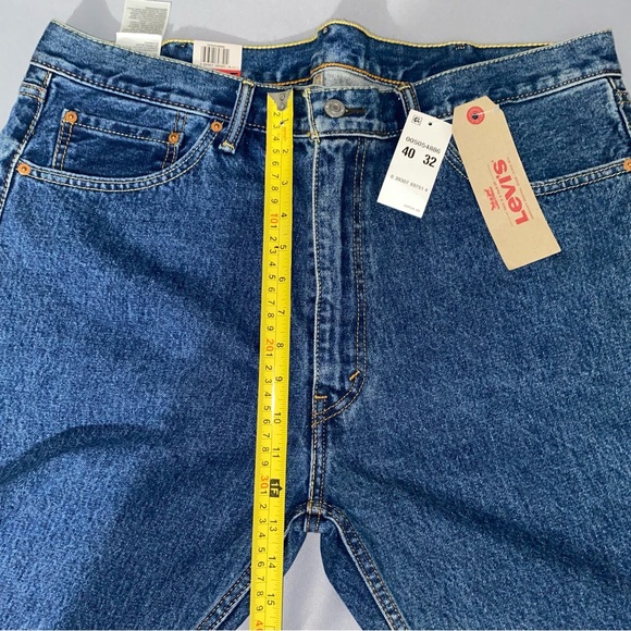 Levi's® Men's 505 Straight Leg Regular Fit Jeans - Dark Blue 40x32 - Picture 14 of 16